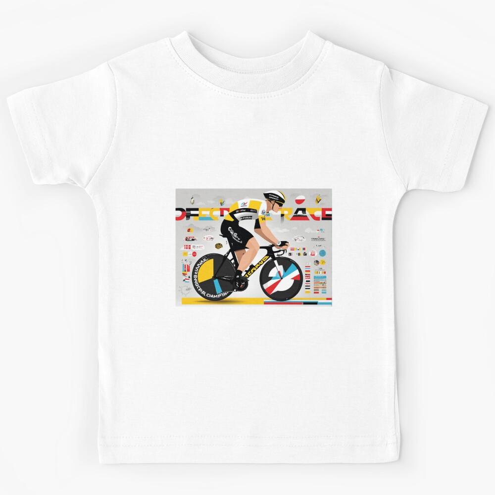 Jonas Vingegaard: Tour de France Champion - Dynamic Cycling Race Design Kids T-Shirt 140