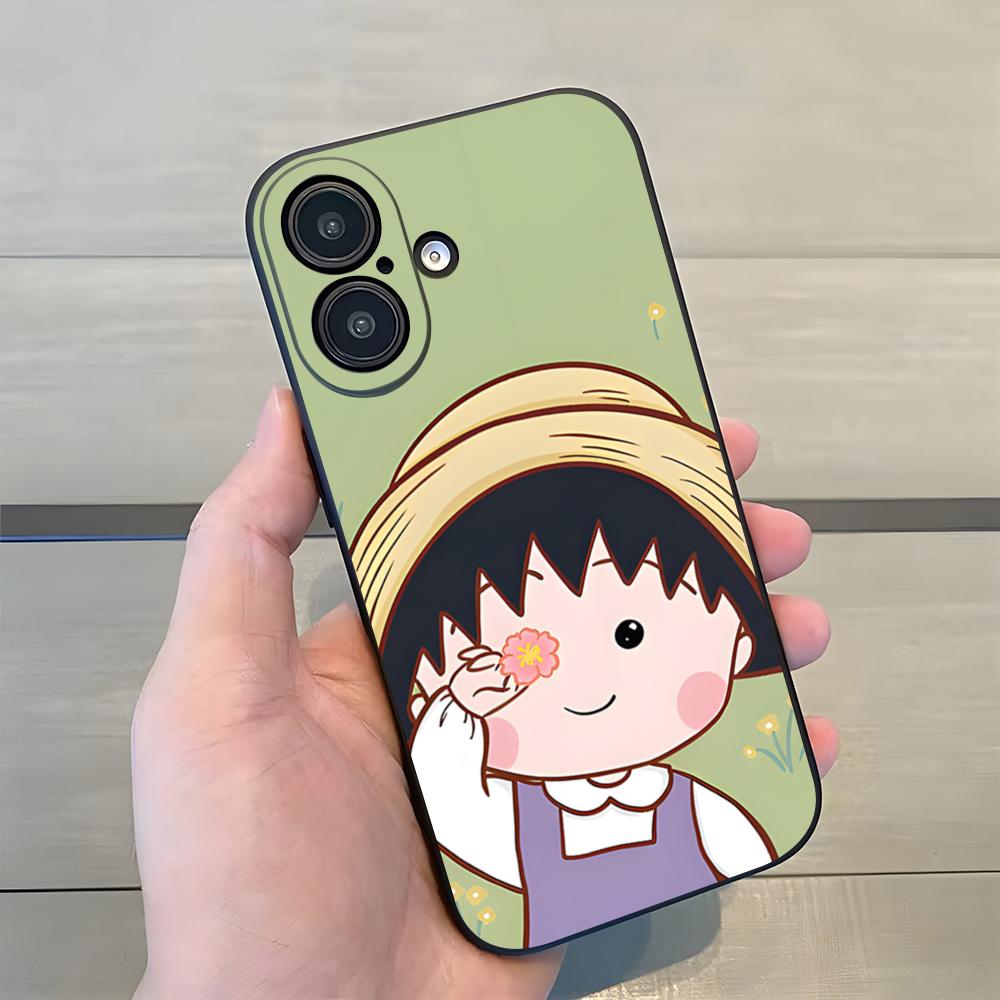 Cartoon Chibi M-Maruko-chan Phone Case For Iphone 17 Pro Max 15 16 Pro 14 Plus 13 11 12 Xr X Xs 7 8 SE Plus Back Cover