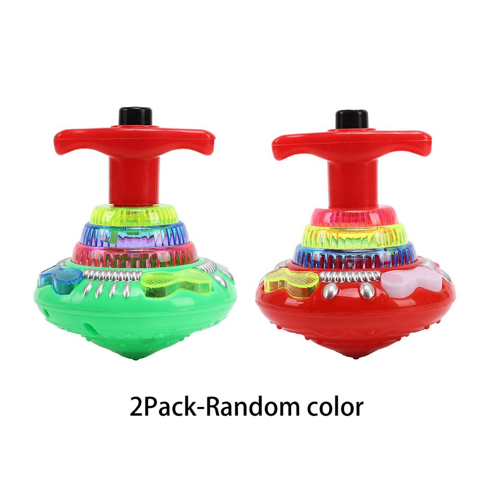 1 Pc Light Up Flashing Music Spinning Tops Luminous Rotating Gyroscope Kids Gifts Birthday Party Favors Goodie Bag Fillers
