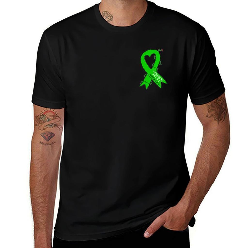Cerebral Palsy Warrior Awareness Ribbon Tshirt Plus Size Summer Casual Tshirt