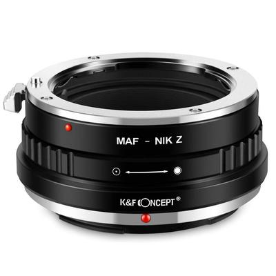 CONCEPT Adaptateur de monture pour objectifs Minolta AF vers objectifs Sony et Adaptateur d'objectif Nikon pour l'infini Compatible avec Nikon ZF Directement depuis la monture A K&F