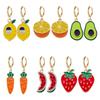 Summer Alloy Drip Earrings Fruit Earrings Lemon Avocado Strawberry Earrings Jewelry