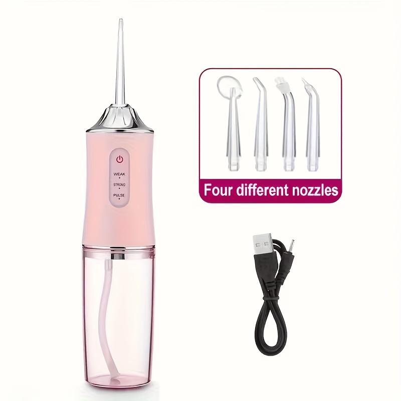 Smart electric water flosser with precise pressure control and360°Rotating nozzle for deep cleaning of teeth and gums, with replaceable heads USB