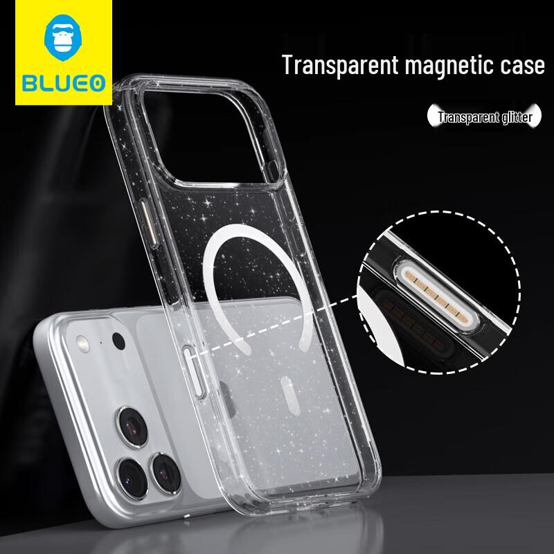 

iPhone 17 Pro AI Button Magnetic Transparent Phone Case