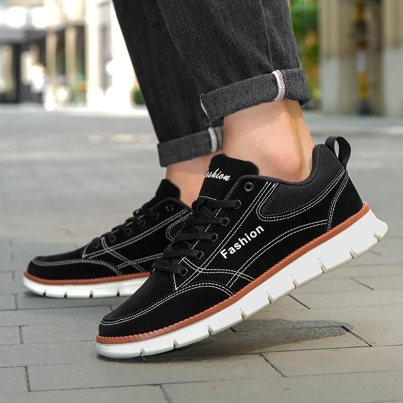 Модная кожаная спортивная обувь для мужчин на шнуровке Хорошее качество Мужские кроссовки — фото 6