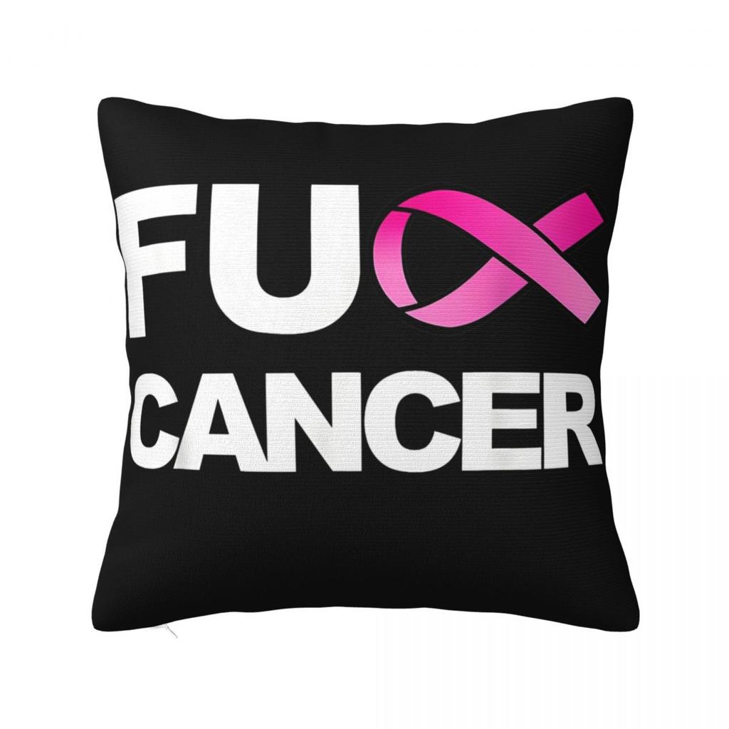 Football Breast Cancer Breast Cance Square Pillow Cases Cushion Cover Fashion Zipper Decorative Pillowcase for Car 45x45cm