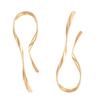 Exaggerated Irregular Lines Big Dangle Earrings for Women Minimalist Asymmetric Twisted Personalized Accessories Fashion Jewelry