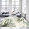Nordic Light Luxury Living Room Rug Modern Simplicity Style Bedroom Carpet Large Size Green Abstract Non Slip Floor Mat Washab