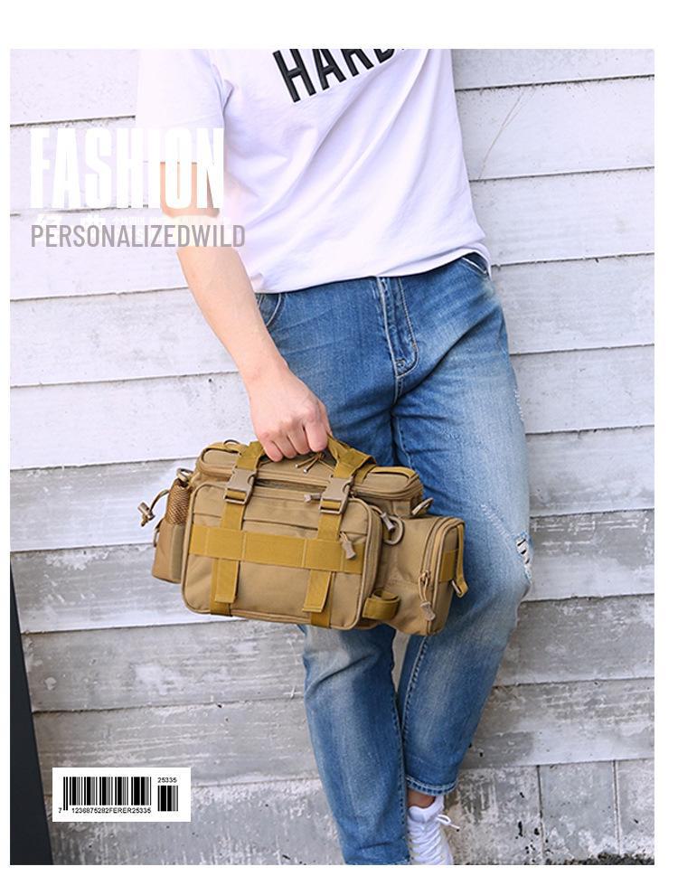 Luya Multifunctional Waterproof Fishing Rod Waist & Shoulder Bag