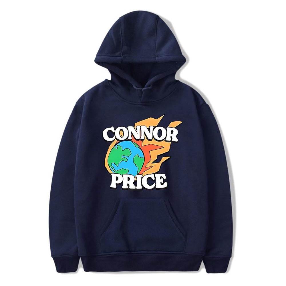 Unisex Connor Price Letters Hoodie Sweatshirt Cartoon Printed Streetwear Hoodies for Couples Men Women