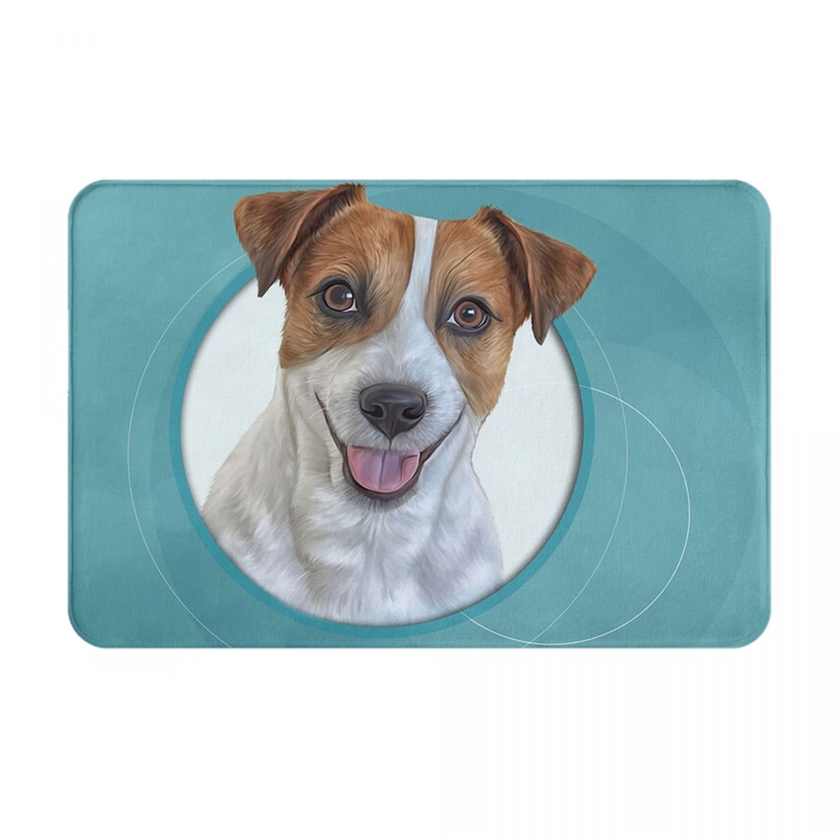 Dog Jack Russell Terrier Drawing, Illustration Funny Dog Non-slip Doormat Floor Mat Carpet Rug for Kitchen Entrance Footpad Mats 40cm x 60cm