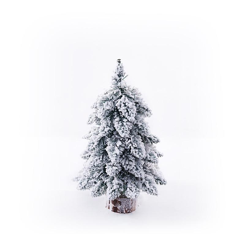 45cm Christmas Tree Nordic Snowflake Tree Ornament Exquisite Flocking Luminous Tree Navidad New Year Party Decoration Props 45cm
