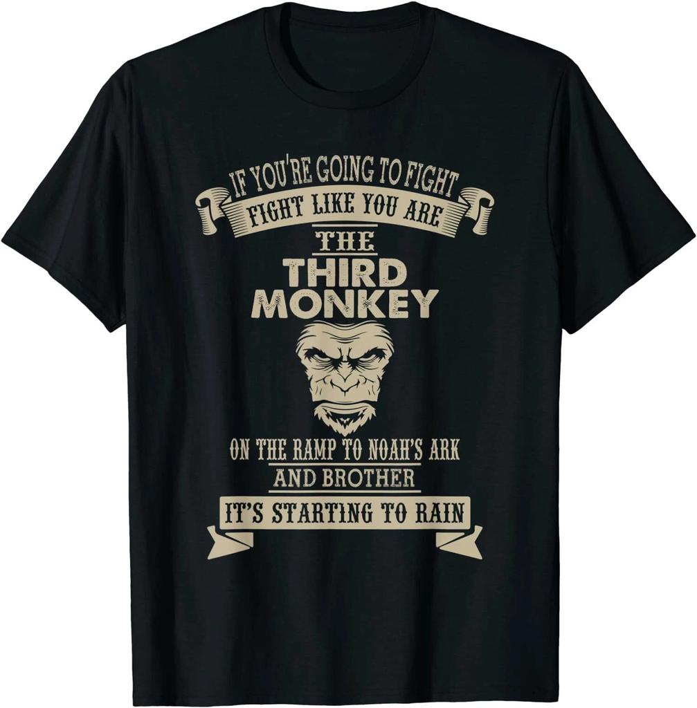 Funny Monkey Fight Like The Third Monkey T-Shirt