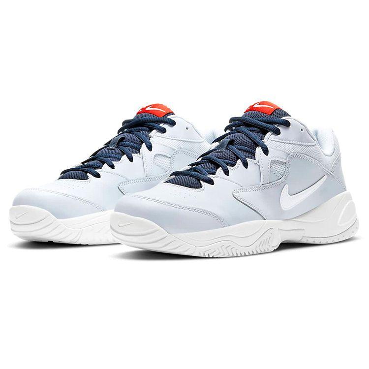 Nike Court Lite 2 Football Grey Men Sneakers Obsidian Team-Orange White AR8836-006