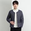 Men's Autumn and Winter Trend Light White Duck Down Jacket Short Round Neck Inside and Outside Thermal Top