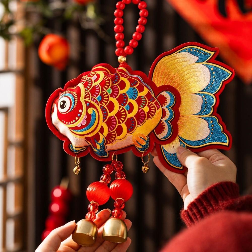 Gold Foil Embossing Festive Ornaments Bell Pendant Year Of The Horse  Living Room