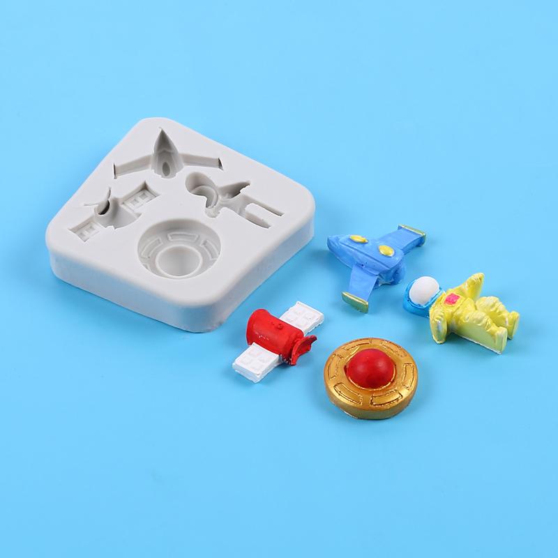 Astronaut Spaceship Silicone Mold Cake Decoration Cupcake Topper Fondant Chocolate Candy Gum Paste Polymer Clay Mold