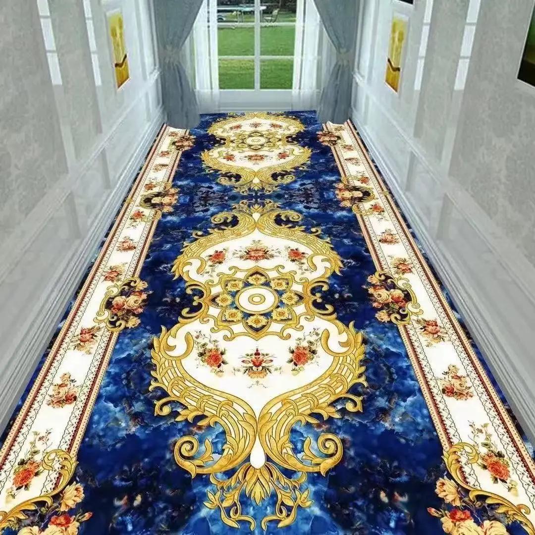 

Bohemian Long Corridor Carpet Luxury European Decoration Hallway Rug Non-slip Easy Cleaning Floor Mat Stairway Runners Carpets 80X400CM