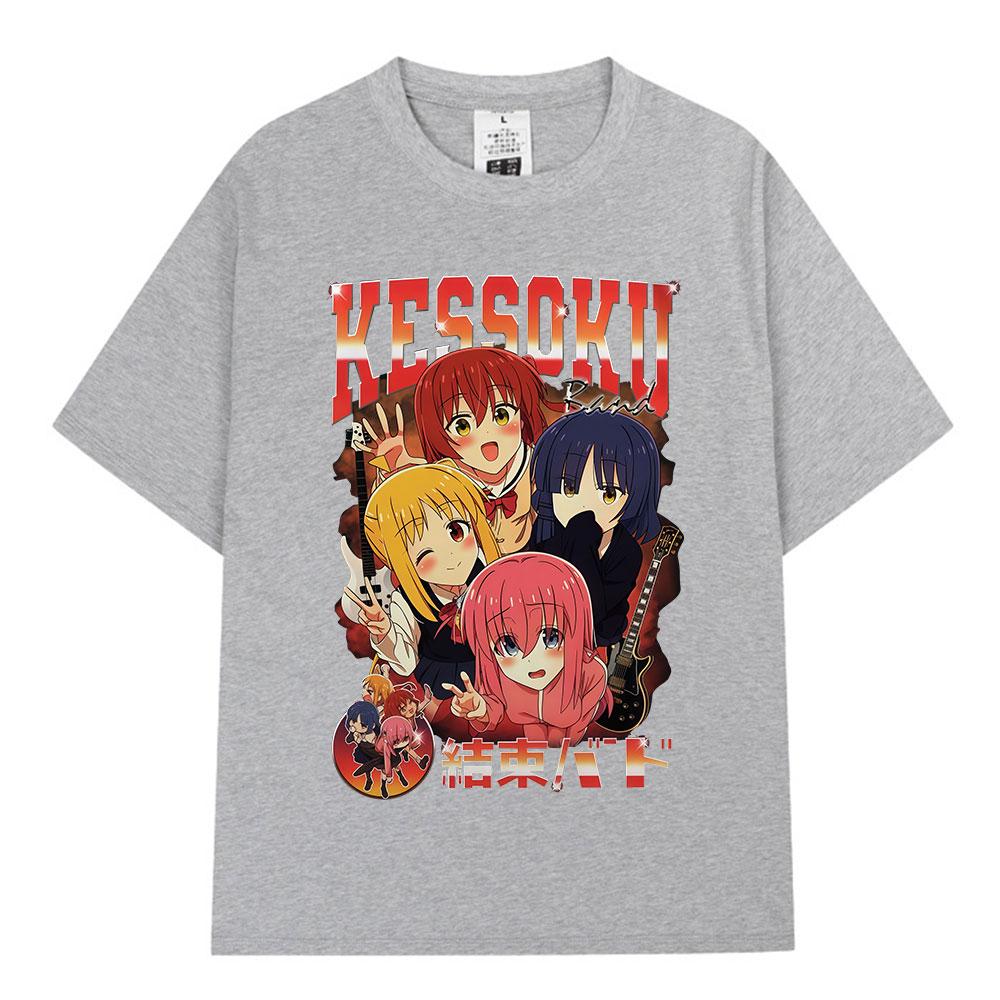 Japonské Anime Bocchi The Rock Gotoh Hitori Kessoku Band Trička Pánské Dámské Oblečení Móda Harajuku Bavlněné Oversized Tričko