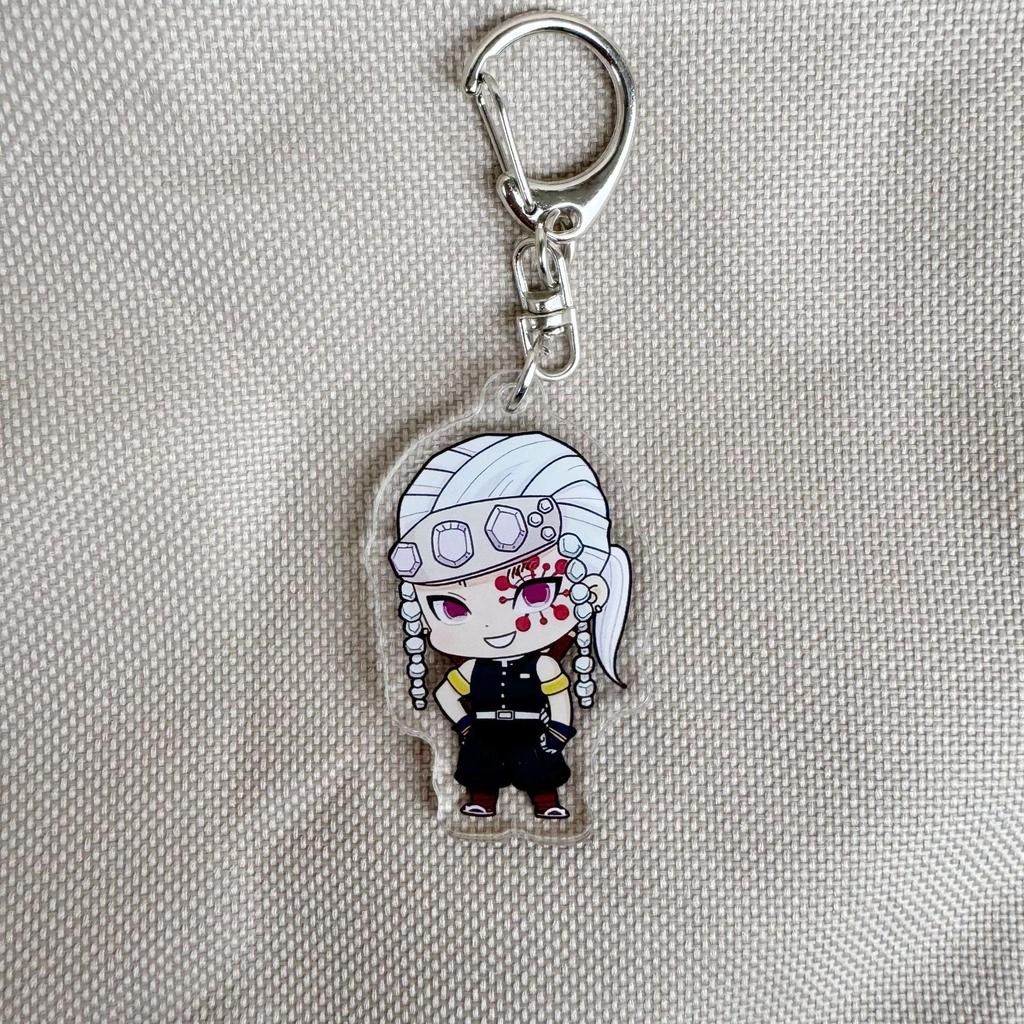 Anime Demon Slayer Figure Tanjirou Kamado Nezuko Tomioka Giyuu Kimetsu No Yaiba Cartoon Acrylic Keychain Pendant Key Ring Lovely Gifts