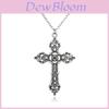 Gothic Cross Pendant Necklace For Women With Vintage Bohemian Style For Summer 2024
