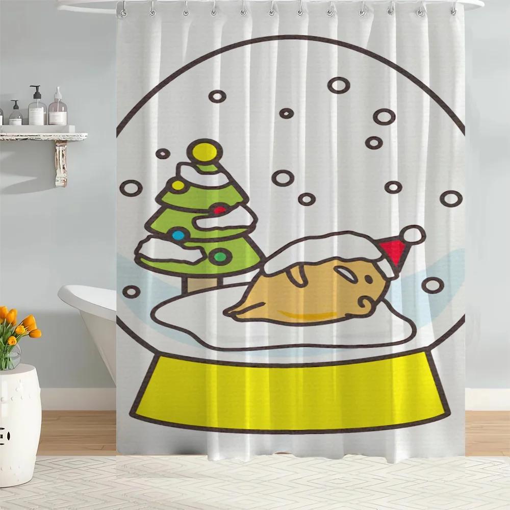 Curtains In the Bathroom Shower Curtain Home Tentacles Gudetama Waterproof Fabric Bathroom Curtains Bath Sets Accessories Set
