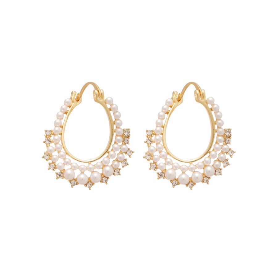 Exquisite Light Luxury Pearl & Diamond Starburst Tassel Earrings for Women - Retro, Fashionable, High-End