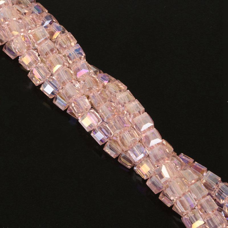 Square 8mm Glass Crystal Beads for DIY Ancient Style Jewelry: Bracelet, Necklace, Earrings