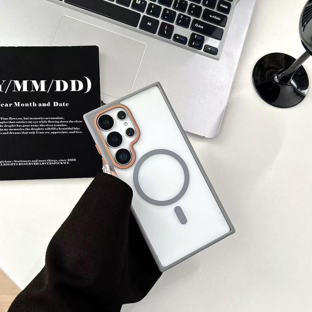 

Magnetic Suction Suitable for Samsung S25ULTRA Mobile Phone Case S24 Transparent Personalized Anti Fall Protection Case for Men and Women Samsung S25ULTRA