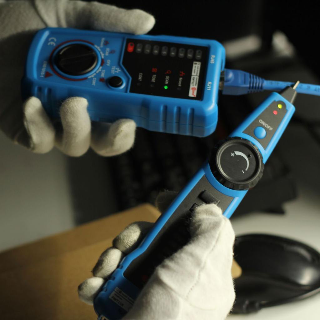 FWT11 Multi-Function Network Cable Tester & Wire Tracker, Anti-Interference Telephone Line Locator for RJ45 RJ11