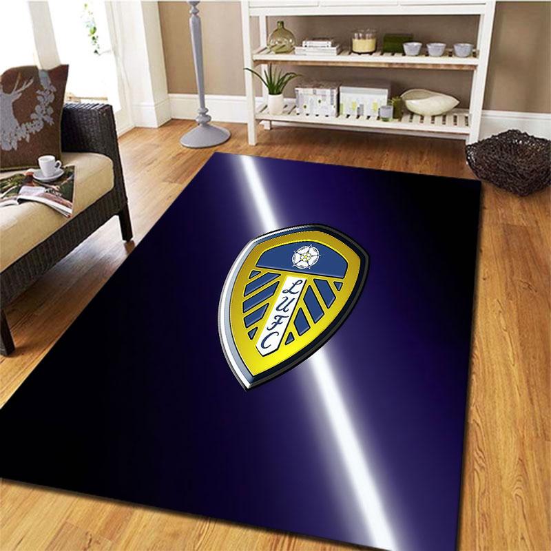 Tappeto Leeds United per Soggiorno Camera da Letto Casa Decorazione Divano, Tappetino Antiscivolo per Giochi Bambini