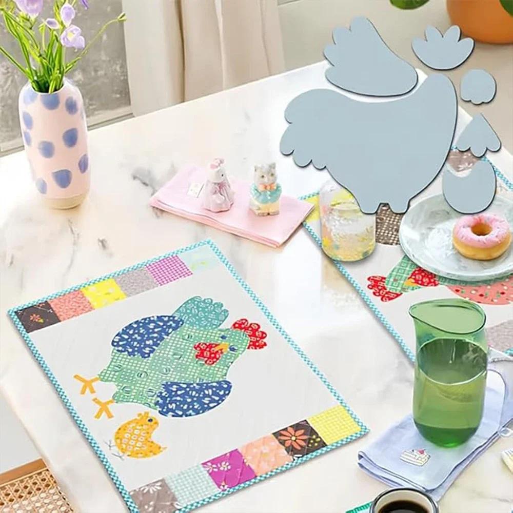 Acrylic Transparent Quilting Rulers And Templates Diy Hand Patchwork Chicken Templates Diy Patchwork Accessories Sewing Pattern