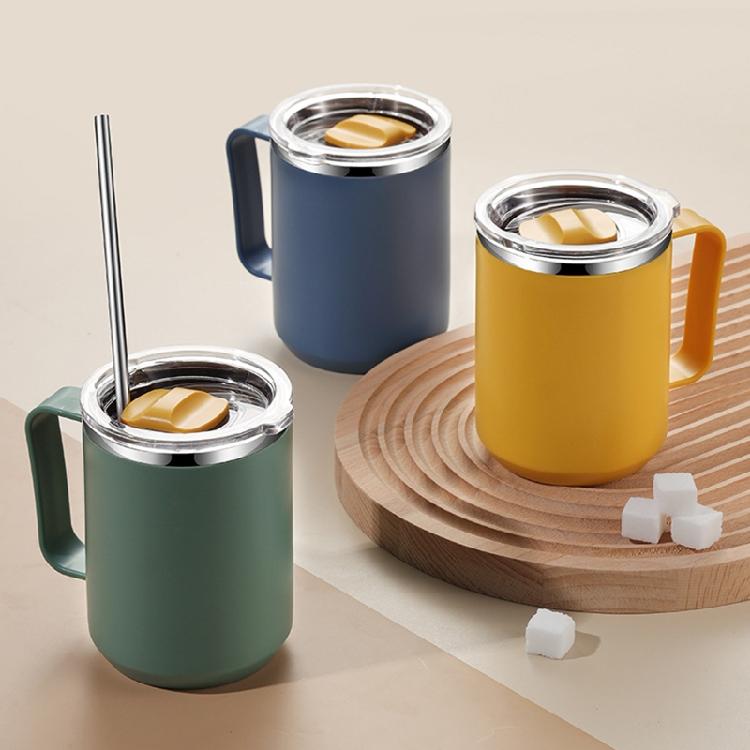 Insulated Coffee Mug With Handle Stainless Steel Coffee Mug Double Wall Vacuum Water Cup For Home Office Milk Cup