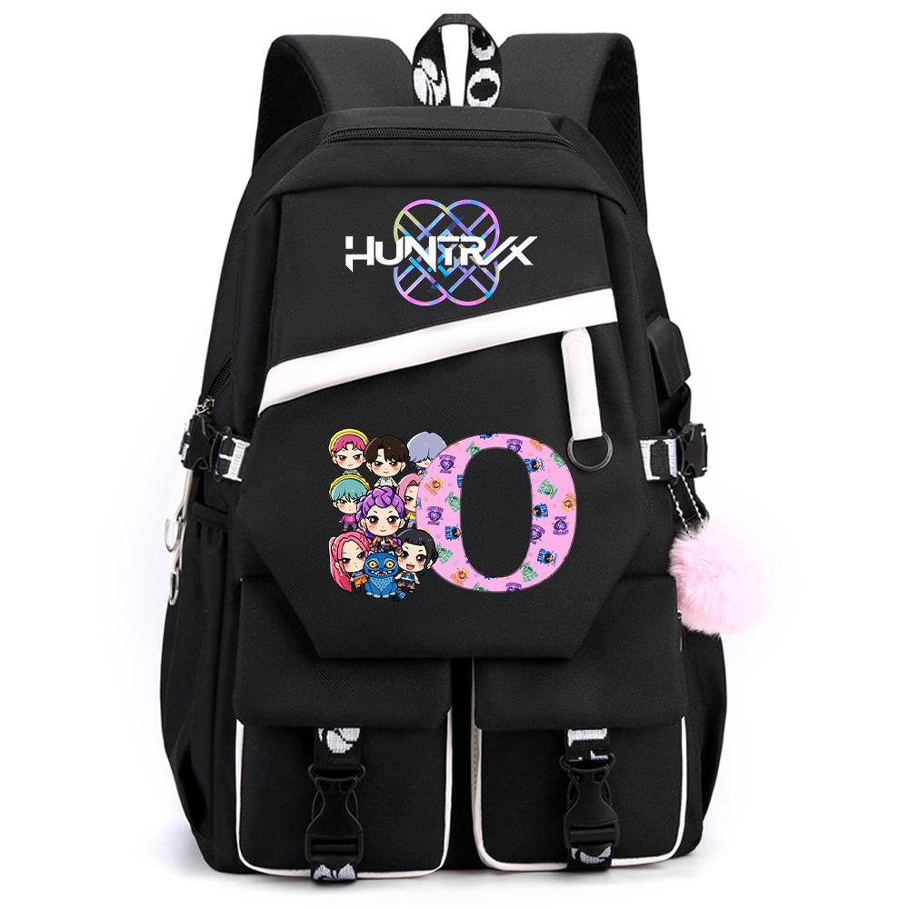 26 Liter Angielski K-pop Demon Hunters Nadrukowany Plecak o Dużej Pojemności dla Nastolatka Ucznia Dziewczyny Chłopca Torba Szkolna Torba na Książki Kobiety Wodoodporna Torba Podróżna