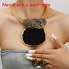 Resin With Short Necklace And Earrings Set For Trendy Fashion Looks