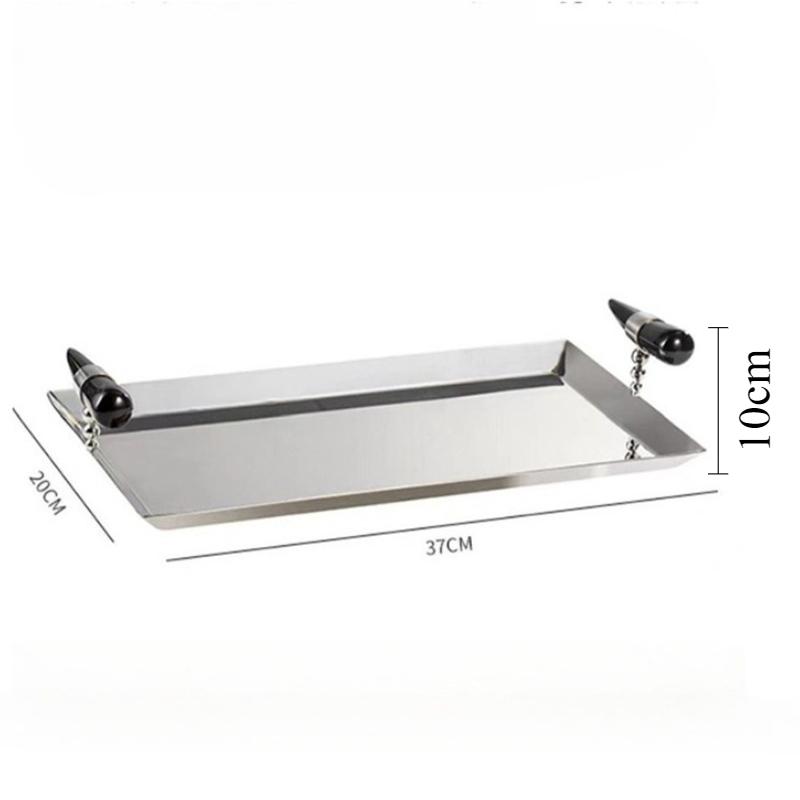 

Stainless Steel Organizer Tray Luxury Storage Trays Modern Decorative Tray Rectangular Accessory Organizers Trays Home Decor