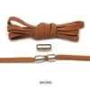 New Flat Elastic Shoelaces Round Capsule Metal Lock Man and Woman Universal No Tie Shoelaces Suitable for All Shoes Lazy Laces