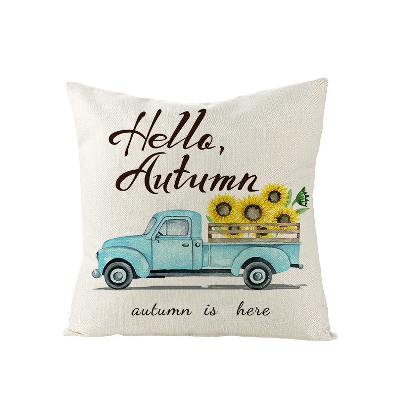 Thanksgiving Pillow Cover Maple Leaf Sunflower Polyester Cushion Cover Sofa Cushion Home Furnishings