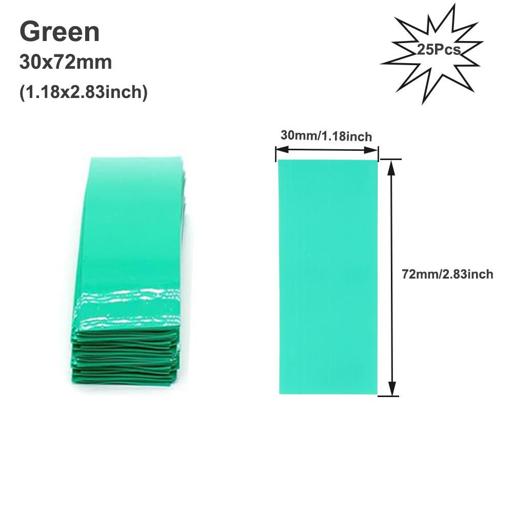 25-100PCS 18650 Battery Wrap PVC Heat Shrink Tubing Pre-cut Precut ZP
