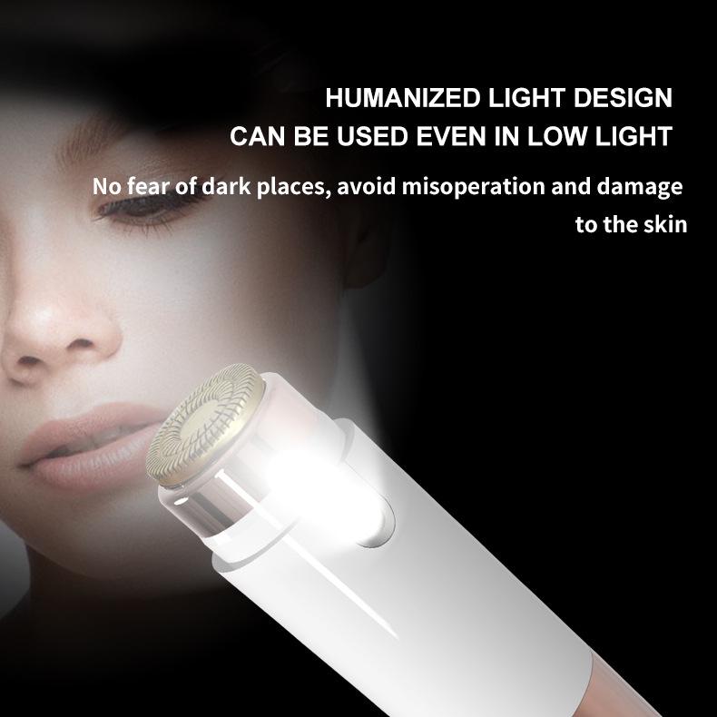 Portable 2-in-1 Electric Women's Shaver & Eyebrow Trimmer with USB Charging