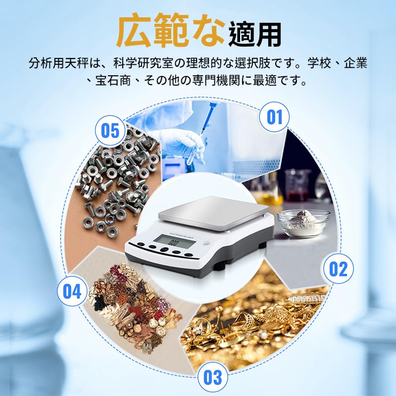 IVINS Lab 6000g X Electronic Analytical Balance Precision Digital Scale For and Kitchen Use Includes Calibration Weights RS232 Port Digital Scale,