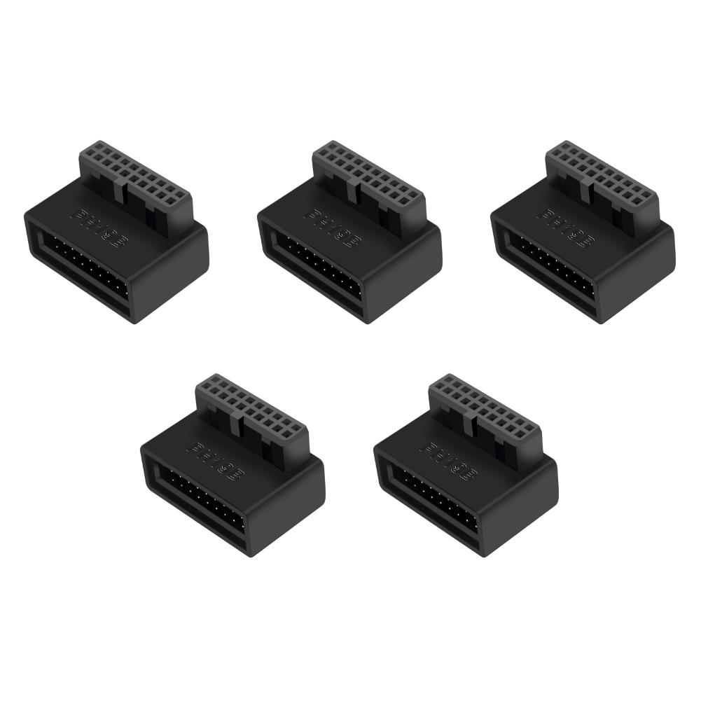 5/10Pcs USB 3.0 19P 20P Connector 90 Degree PC Motherboard Chassis Front Seat Converter High Speed Signal Lossless Transmission