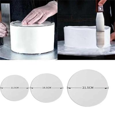 Round Acrylic Cake Discs Topper Reusable Boards Disk Base For Cakes Trimming Decorating Supplies Bakeware Accessories 2Pcs