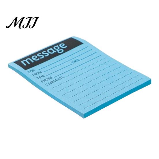 Desktop Message Reminders Fluorescent Horizontal Line Sticky Notepad, Strong Adhesive Removable Memo Student Class Notepads Pad, Multi-color