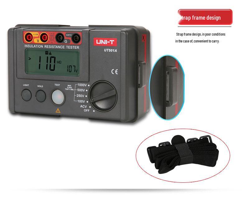 UNI-T UT501A/UT502A Digital Insulation Resistance Tester and Hand-Crank Megohmmeter