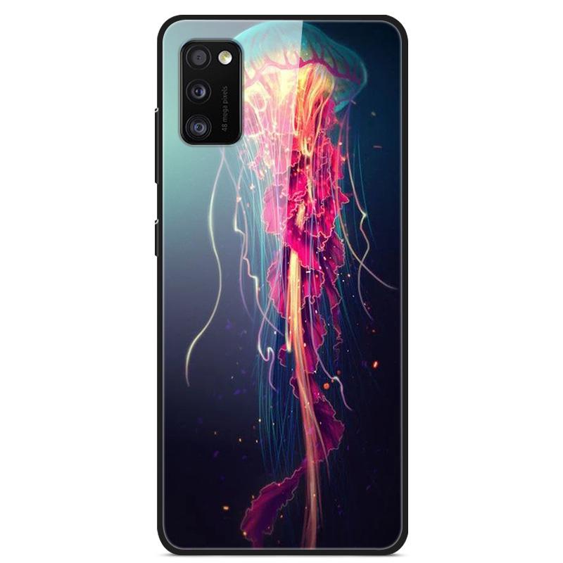 Para Samsung A41 Funda A31 A71 A51 Cristal Templado Cubiertas Traseras Rígidas Para Samsung Galaxy A51 Fundas de Teléfono Fundas Protectoras Coque A 41