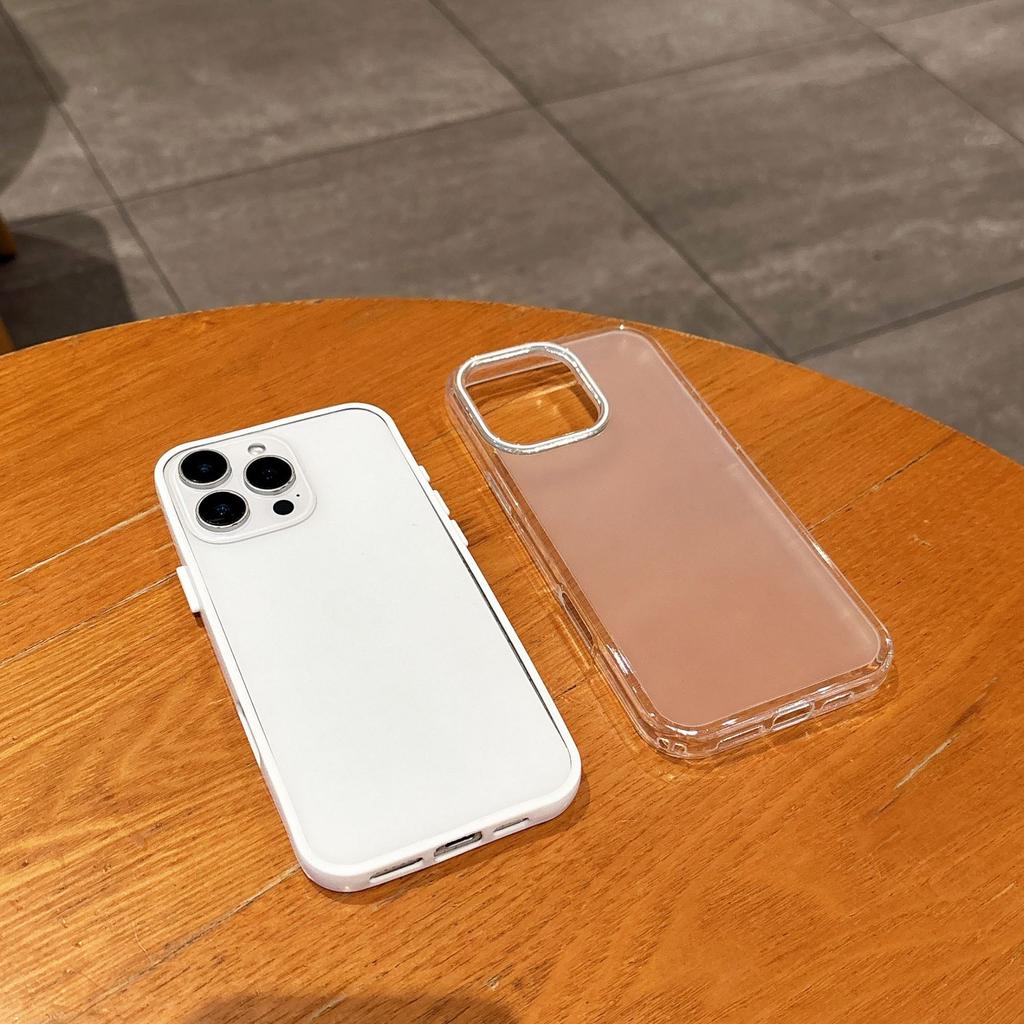 Simple Matte Three-in-one Anti-drop, Suitable for IPhone16PROMAX Phone Cases, Apple 15/14/13 Oil Drip Rings