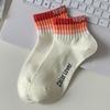 Boat Socks for Women Spring and Summer, Thin Short Cotton Socks, Color-blocking Mesh Socks, Women's Sweat-absorbing Boneless Socks