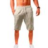 Sommer Neue Herren Lose Leinen Baumwolle Atmungsaktive Capris Einfarbig Hosen Fitness Streetwear Sport und Freizeit Shorts