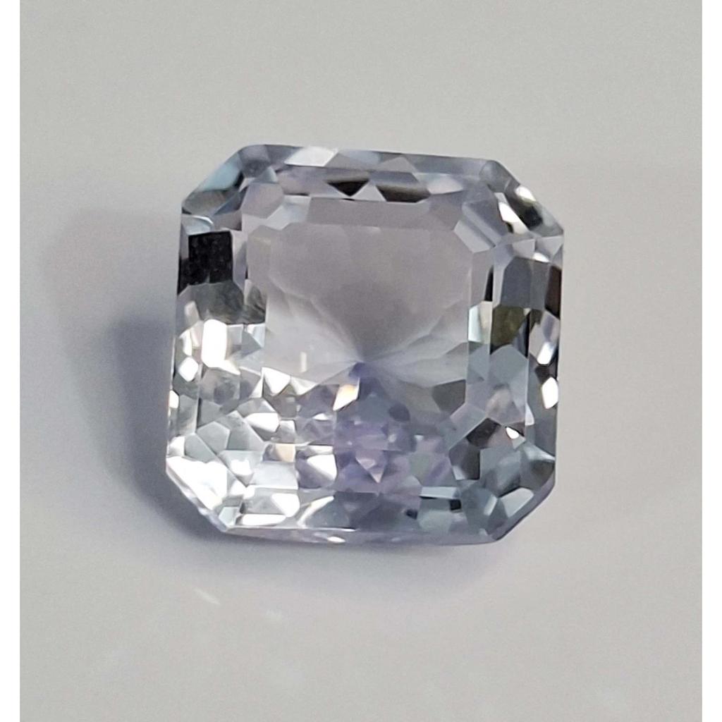 Certified Natural Light Blue Sapphire Asscher Cut 8-10 Ct Fabulous Gemstone